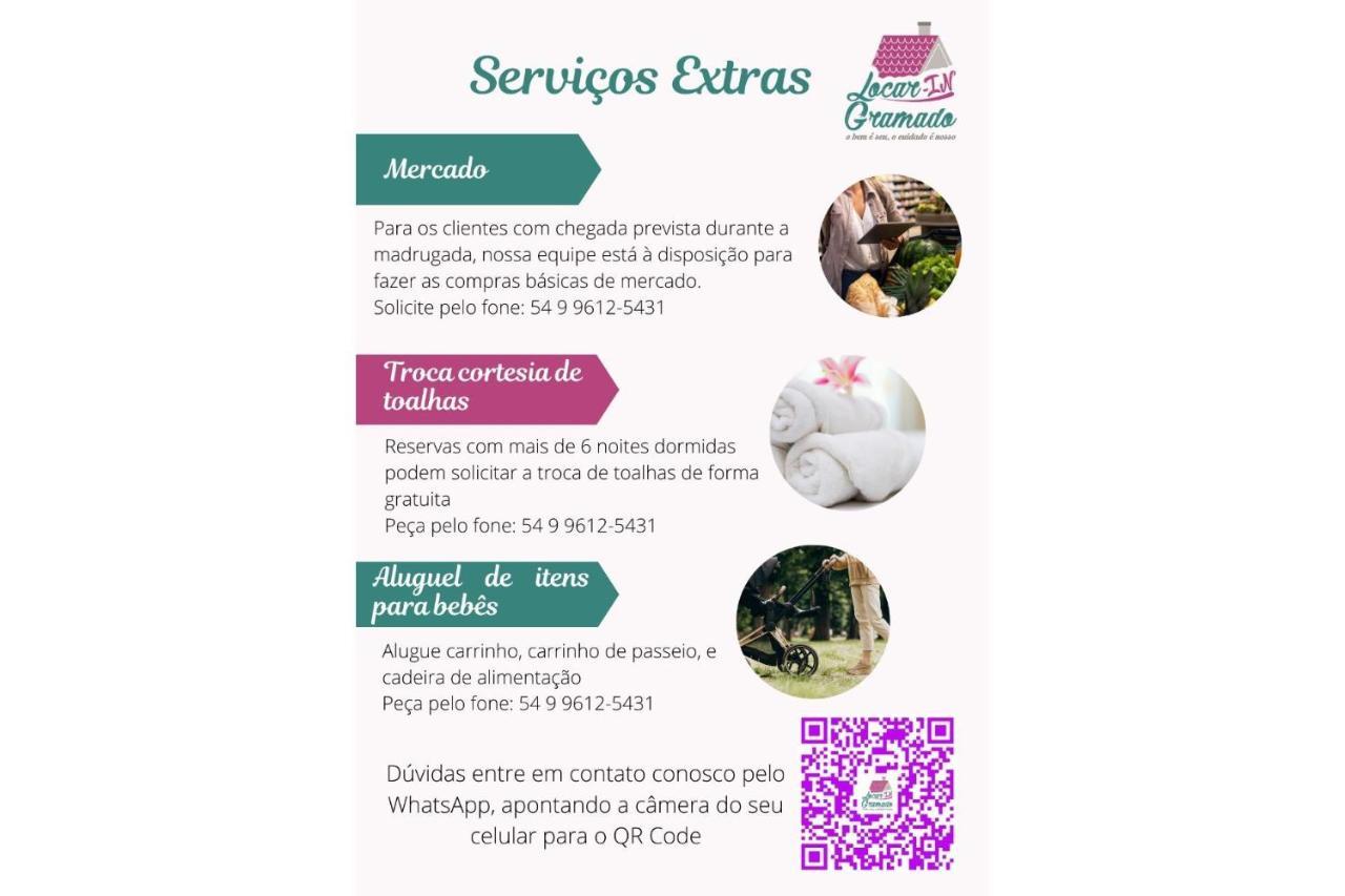 Locar-In Gramado Flat Centro A 600 M Da Rua Coberta Daire Dış mekan fotoğraf